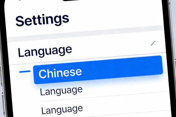 Telegram设置菜单中语言选择选项截图，高亮显示中文选项